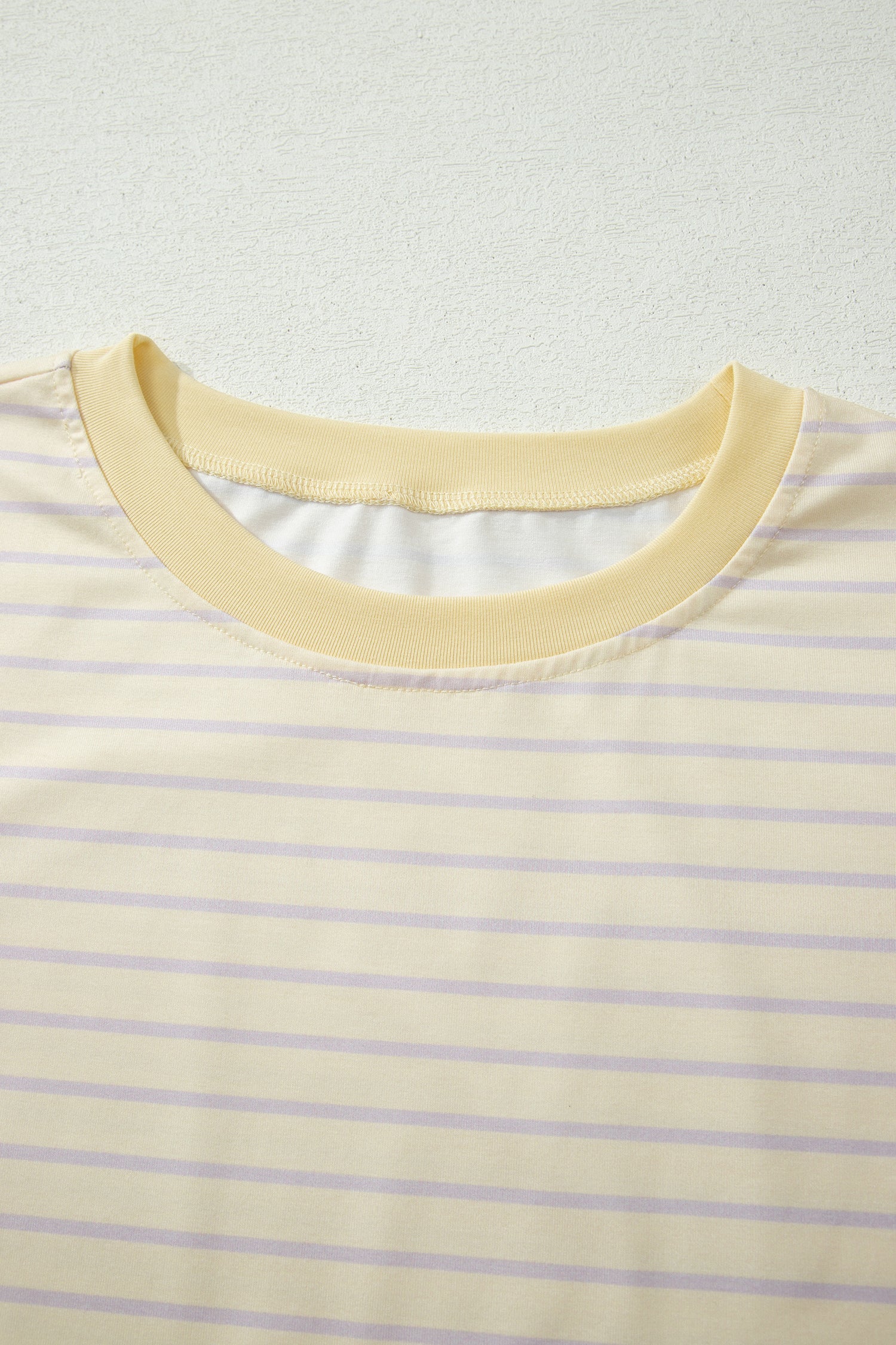 Yellow Stripe Relaxed Tee Drawstring Shorts 2pcs Outfit