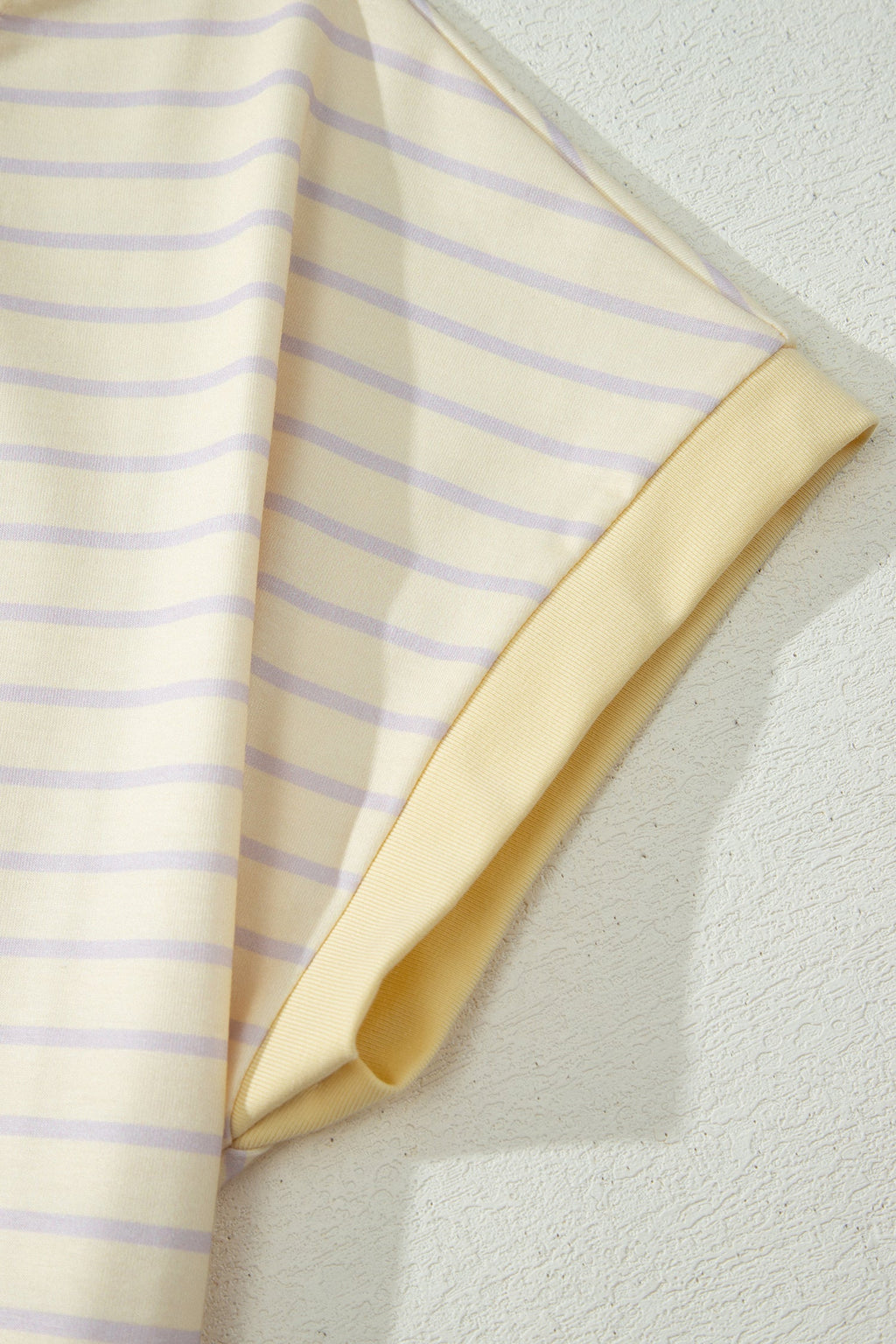 Yellow Stripe Relaxed Tee Drawstring Shorts 2pcs Outfit