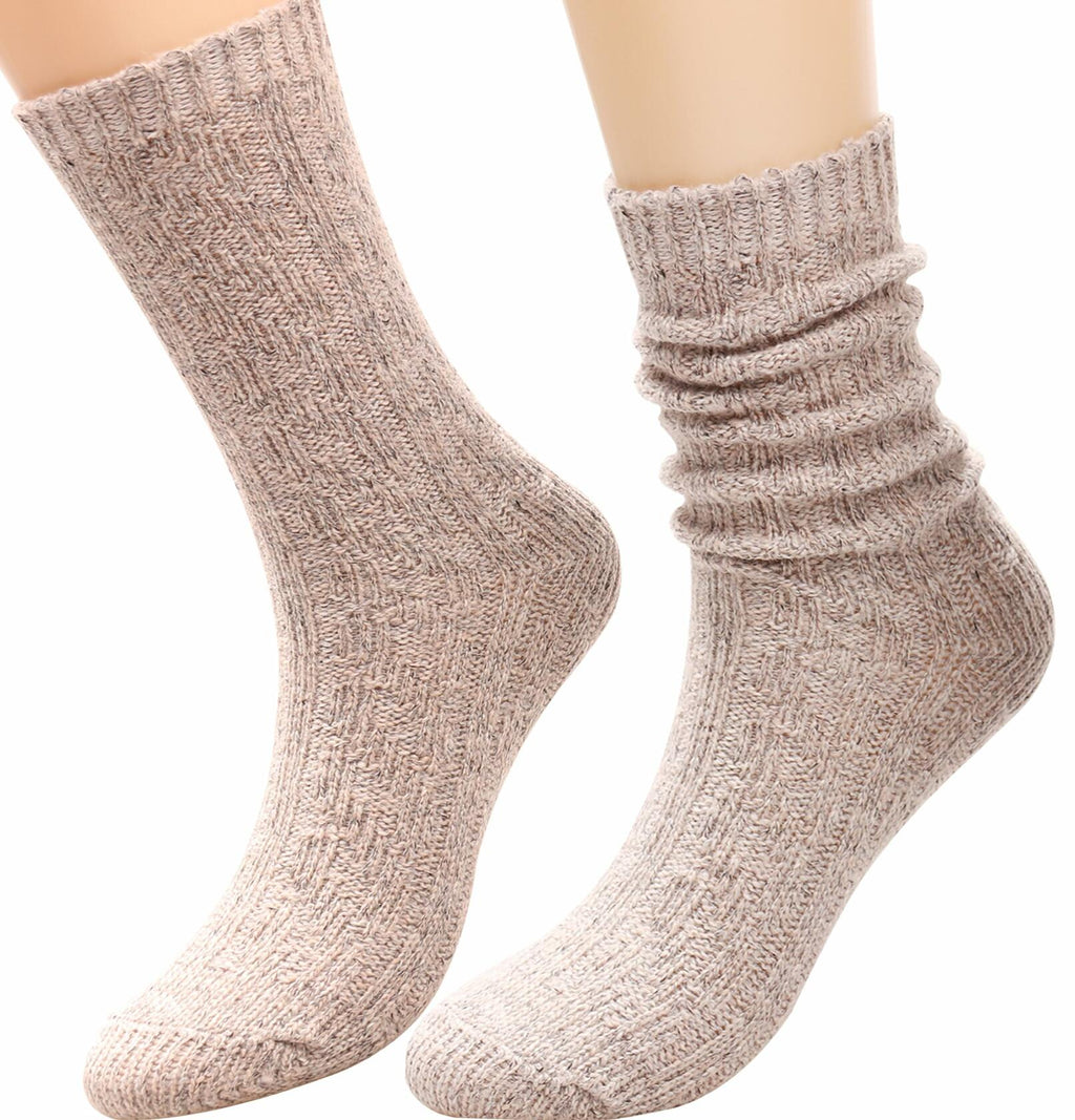 TINTAO Women's Cotton Knit Thick Warm Wool Crew Socks Multi-07 Size 5-10